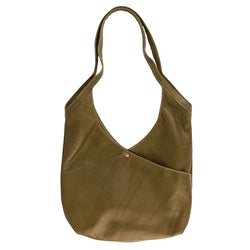 Super Soft Leather Bag in Leek Green