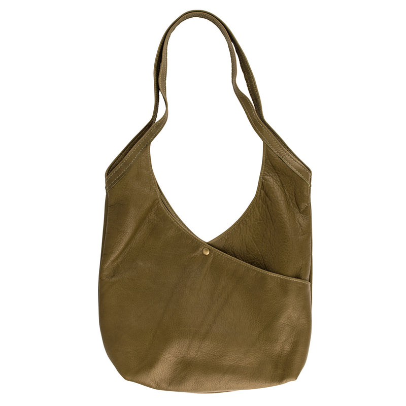 Super Soft Leather Bag in Leek Green