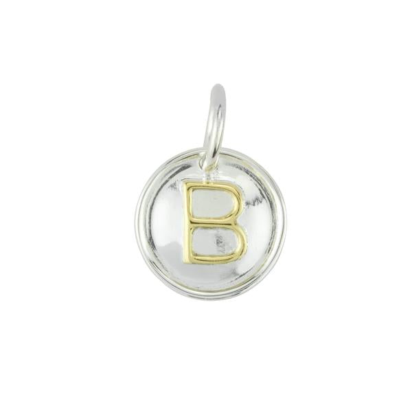 Two Tone Letter Charm