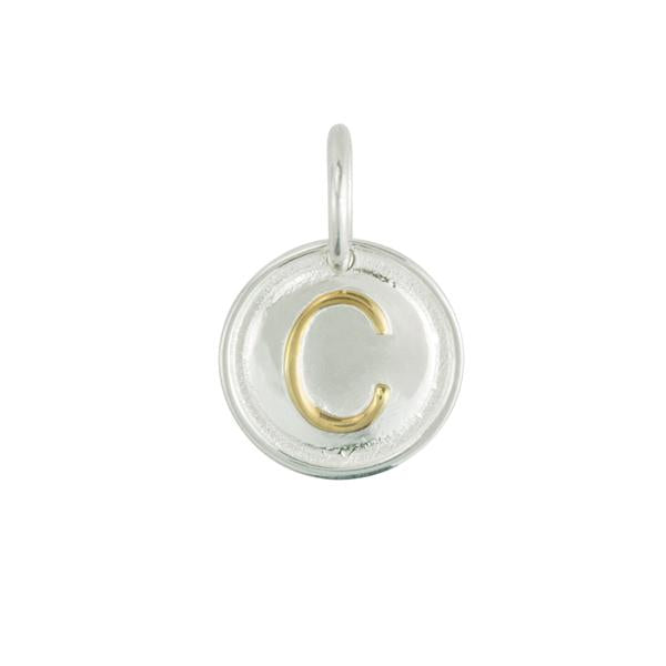 Two Tone Letter Charm - FINAL SALE