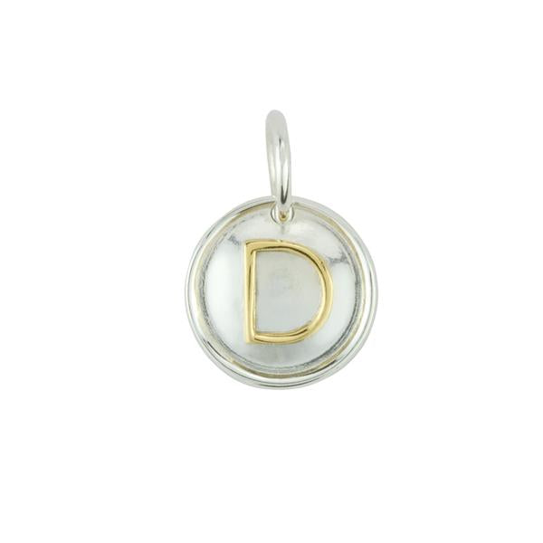 Two Tone Letter Charm - FINAL SALE