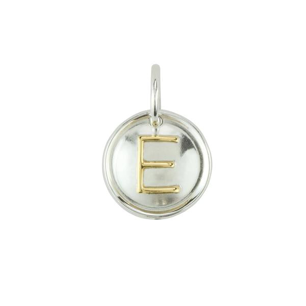 Two Tone Letter Charm