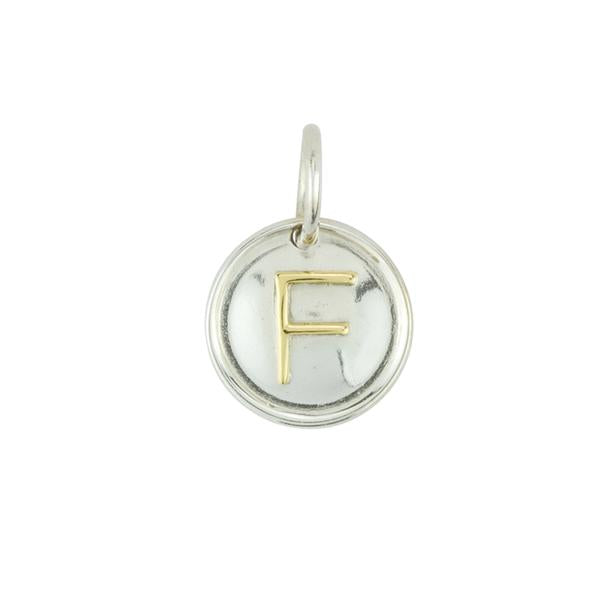 Two Tone Letter Charm