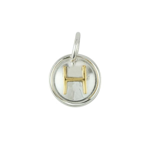 Two Tone Letter Charm - FINAL SALE
