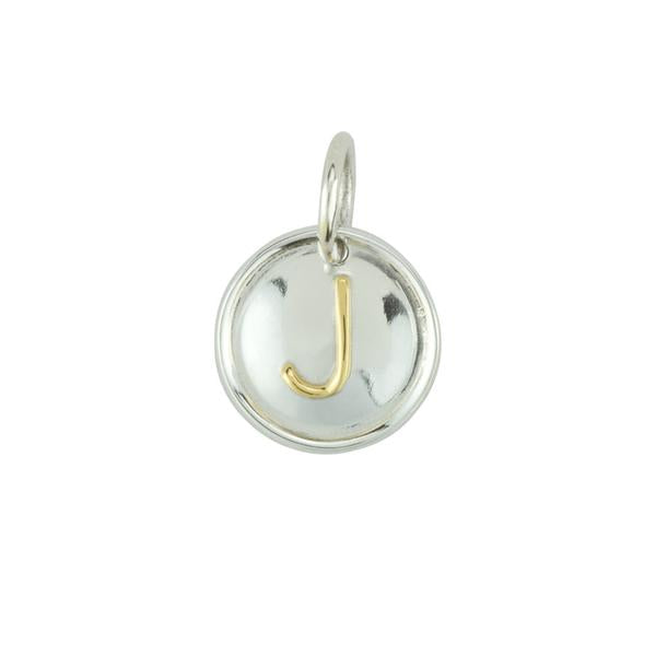 Two Tone Letter Charm