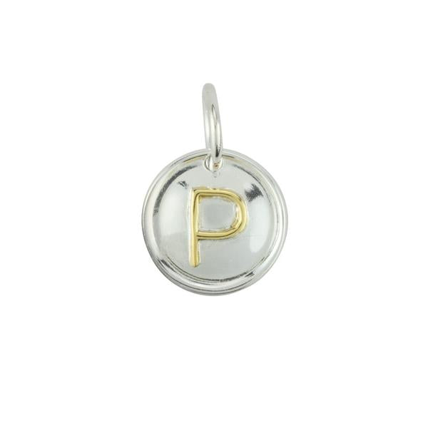 Two Tone Letter Charm