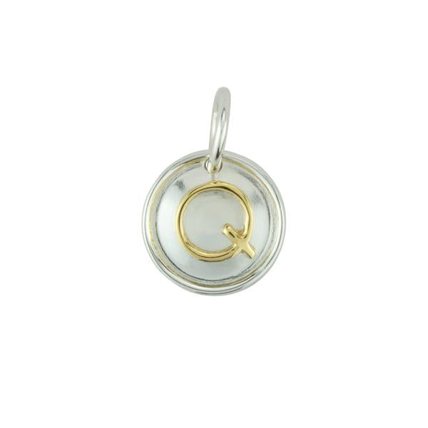 Two Tone Letter Charm - FINAL SALE