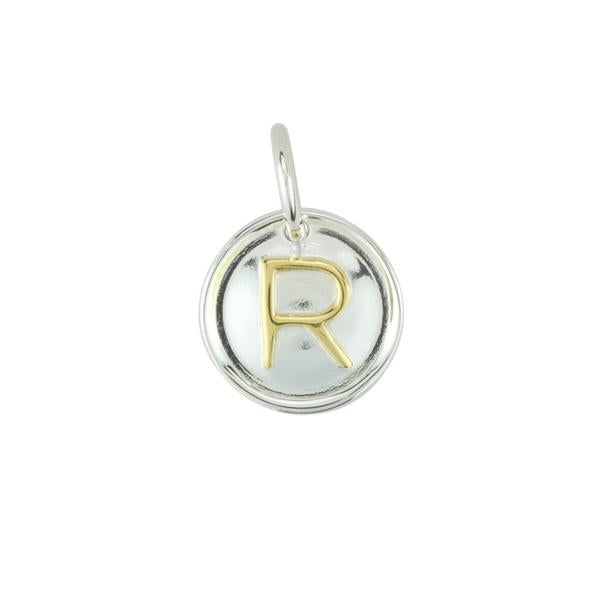 Two Tone Letter Charm