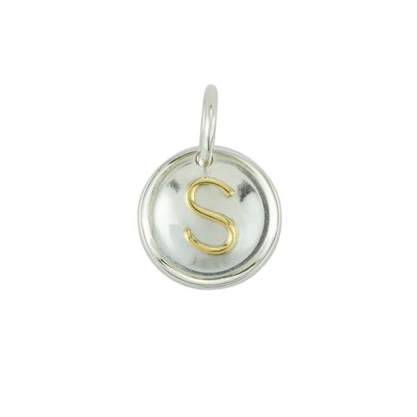 Two Tone Letter Charm - FINAL SALE