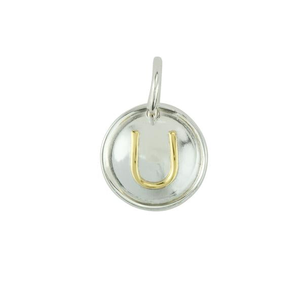 Two Tone Letter Charm - FINAL SALE