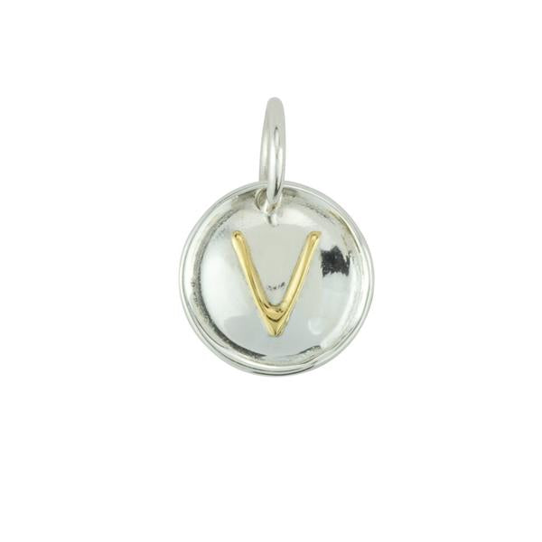Two Tone Letter Charm - FINAL SALE