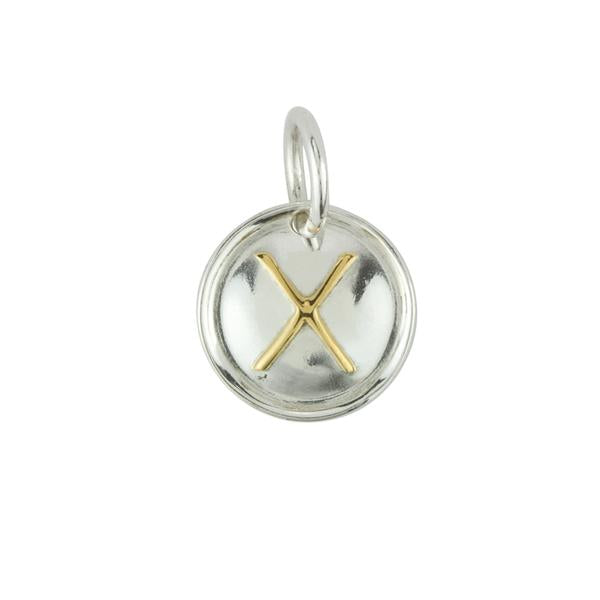 Two Tone Letter Charm - FINAL SALE