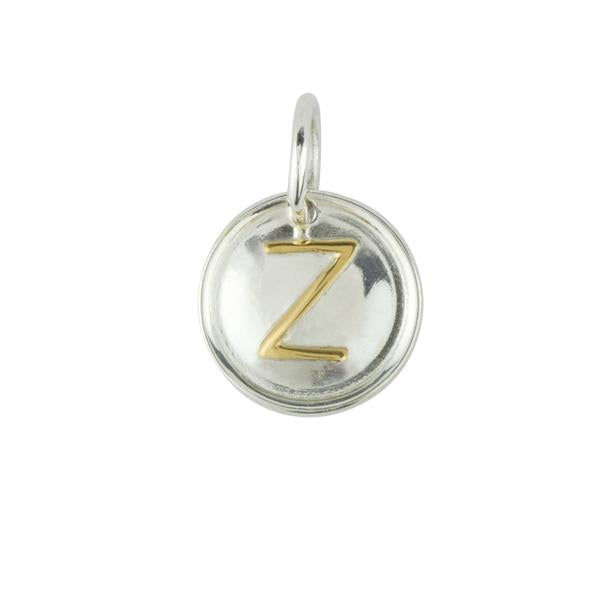 Two Tone Letter Charm