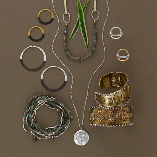 Leather & Labradorite Necklace