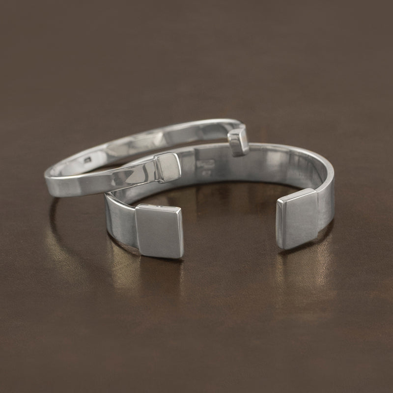 Modernist Cuff  - Narrow in Silver