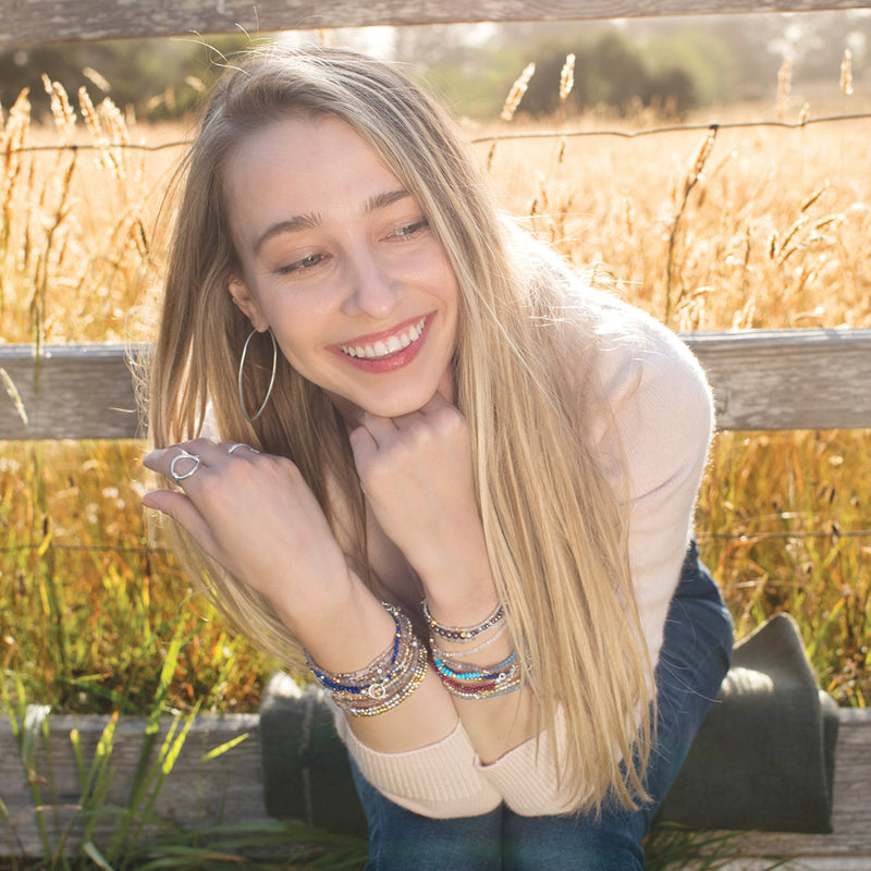 Petal Hoops - Large in Silver