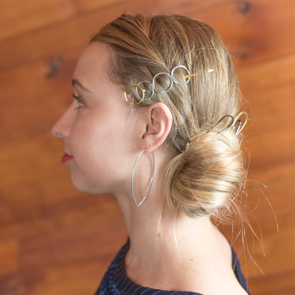 Two-Tone Circles Hair Pin