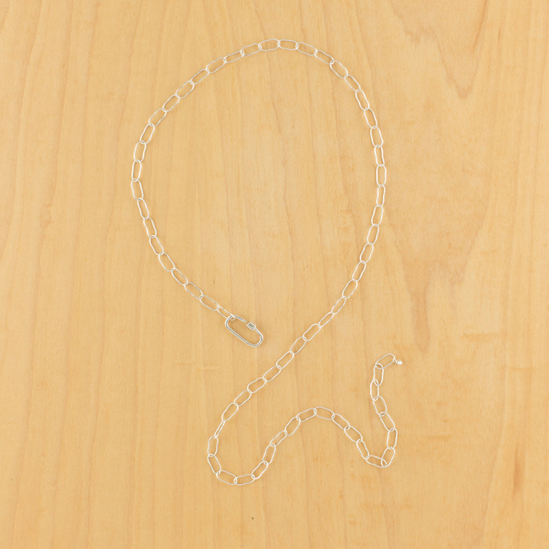 Carabiner Necklace in Silver