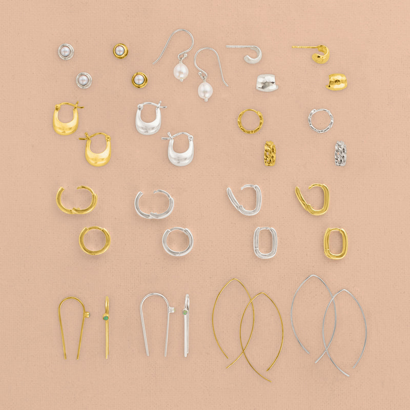 Small Gold Huggie Clicker Earring – STONE AND STRAND