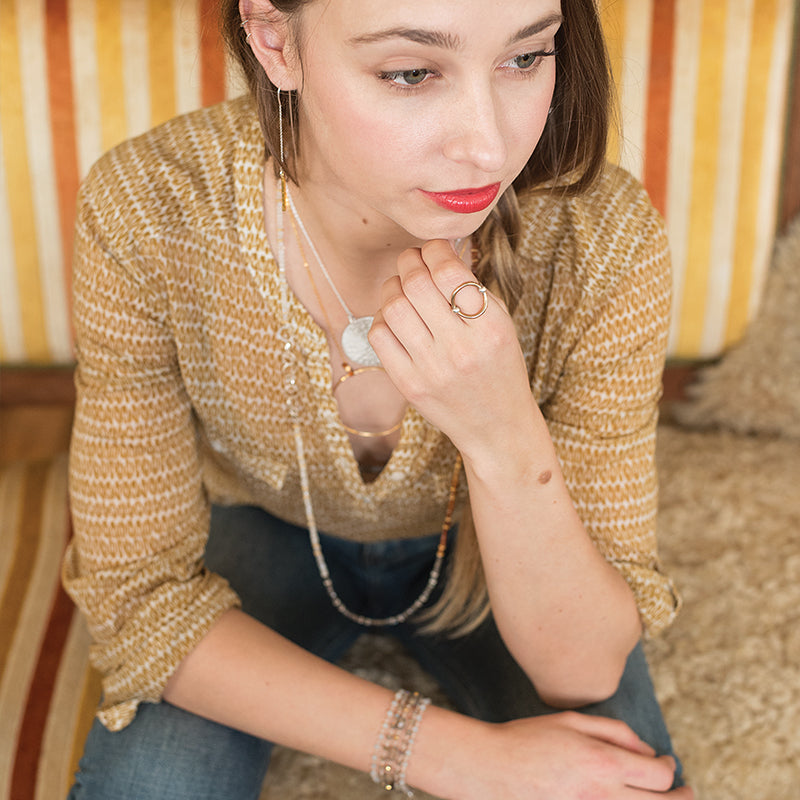Gold Bar Threader Earrings