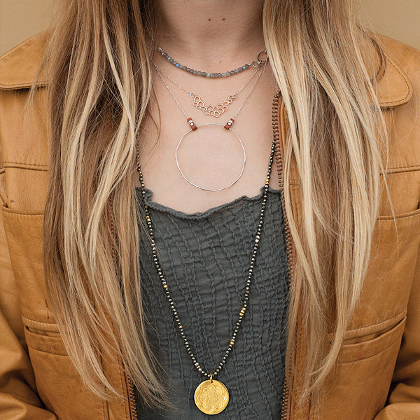 Bronze Honeycomb Necklace