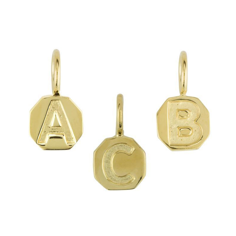 Two Tone Letter Charm  Letter Charms by The Good Collective