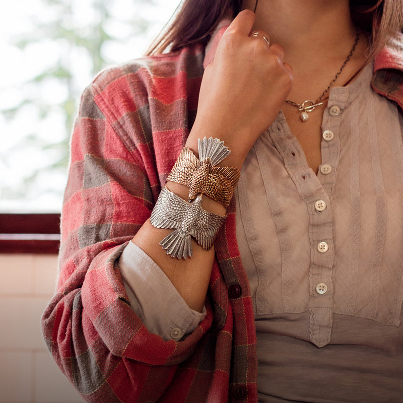 Hawk Cuff in Bronze