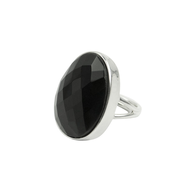 Strength Ring - Warrior in Black Onyx - Size 6