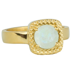 Let it Glow Ring in Gold and Moonstone