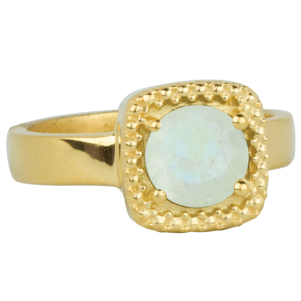 Let it Glow Ring in Gold and Moonstone