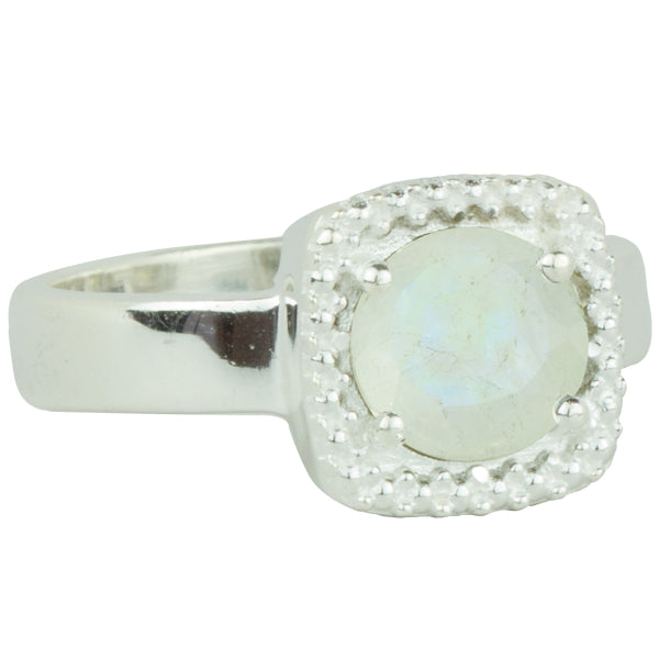 Let it Glow Ring in Silver and Moonstone