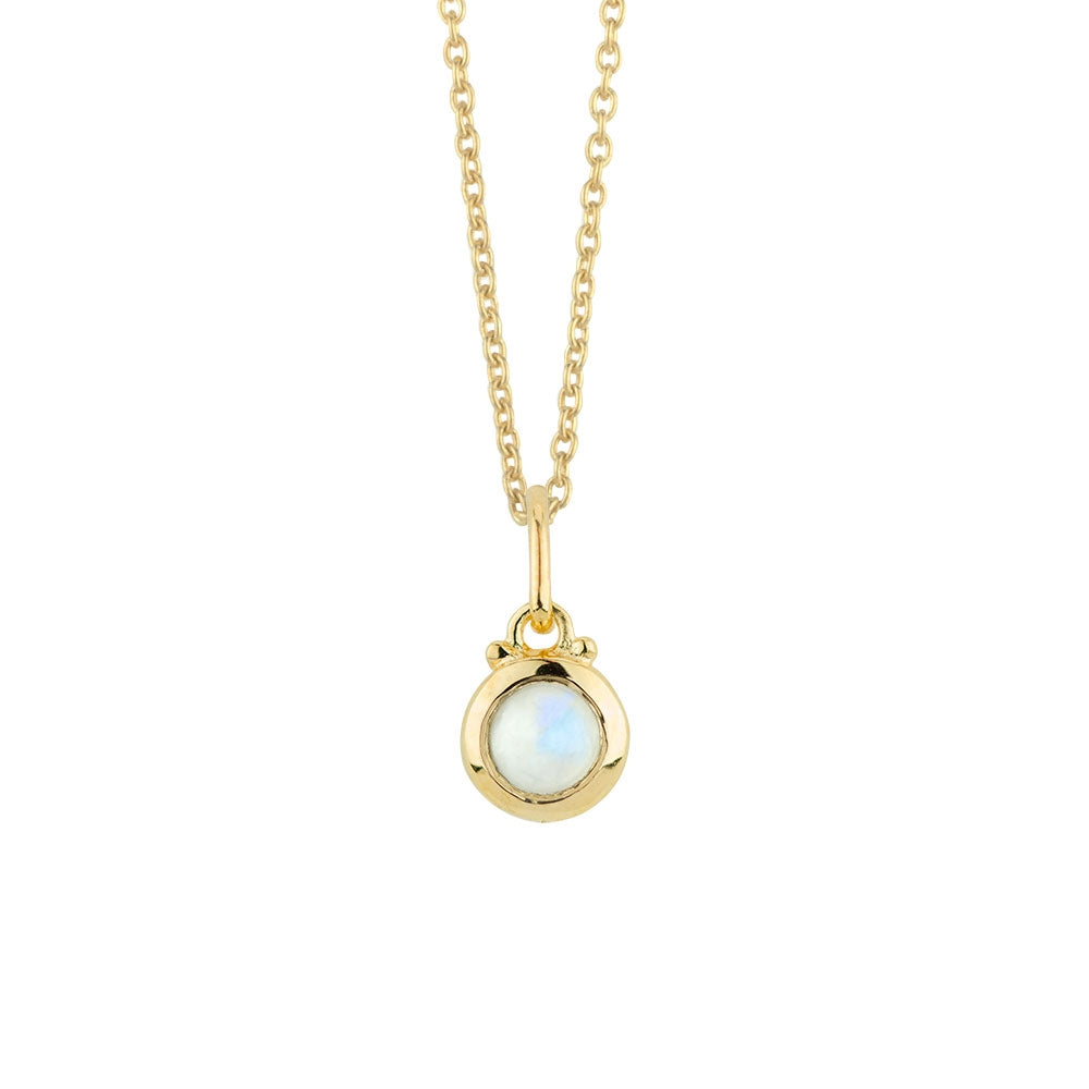 October Birthstone Charm Necklace in Gold - FINAL SALE