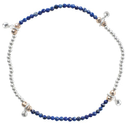 Pyrite's Booty Bracelet in Silver & Lapis