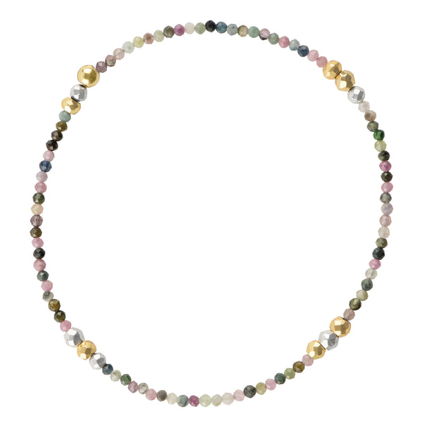 Pyrite's Booty Bracelet in 2mm Multicolor Tourmaline