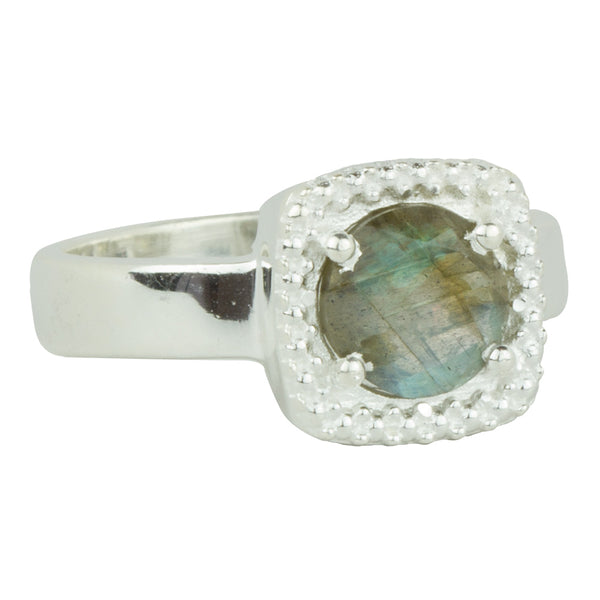 Let it Glow Ring in Silver and Labradorite